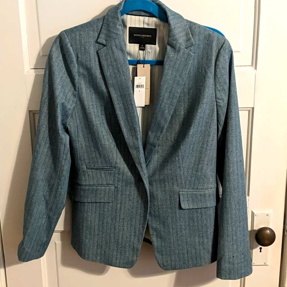 Banana Republic Teal Suiting- jacket sz 6